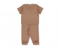 Детски дрешки Bebetto Basic/26 F1466BR - Лятна пижама 2 части, унисекс, 1-3 м., 62 см., кафяв thumb 2