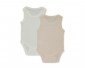 Детски дрешки Bebetto Basic/26 T4128E - Боди потник 2 бр., унисекс, 9-12 м., 80 см., екрю thumb 2