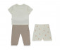 Детски дрешки Bebetto Baby Carrot F1476 - Лятна пижама 3 части интерлок, момче, 18-24 м., 92 см., кафяв thumb 2