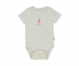 Детски дрешки Bebetto Baby Carrot T4175 - Боди с къс ръкав, момче, 24-36 м., 98 см., екрю