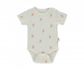 Детски дрешки Bebetto Baby Carrot T4176 - Боди с къс ръкав, момче, 9-12 м., 80 см., екрю