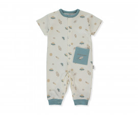 Детски дрешки Bebetto To Space T4207 - Бебешки гащеризон, момче, 1-3 м., 62 см., петролен