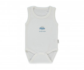 Детски дрешки Bebetto To Space T4217E - Боди потник интерлок, момче, 9-12 м., 80 см., екрю