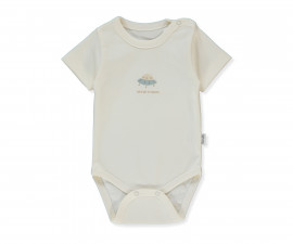 Детски дрешки Bebetto To Space T4219DE - Боди с къс ръкав, момче, 9-12 м., 80 см., тъмно екрю