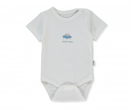 Детски дрешки Bebetto To Space T4219E - Боди с къс ръкав, момче, 9-12 м., 80 см., екрю