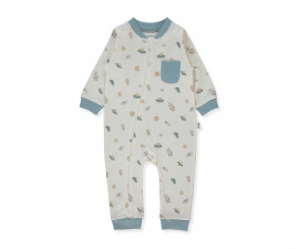 Детски дрешки Bebetto To Space T4255 - Гащеризон с цип, момче, 24-36 м., 98 см., петролен