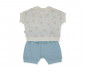 Детски дрешки Bebetto Pillowy F1464B - Комплект тениска с къс ръкав и шорти, момче, 18-24 м., 92 см., син thumb 2