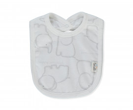 Детски дрешки Bebetto Happy Animal C1195GM - Бебешки лигавник, унисекс, 3+ м., сив меланж