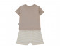 Детски дрешки Bebetto Happy Animal F1477BE - Лятна къса пижама 2 части, унисекс, 18-24 м., 92 см., бежов thumb 2