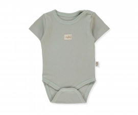 Детски дрешки Bebetto Organic Be Nature T4122M - Боди с къс ръкав, унисекс, 9-12 м., 80 см., мента