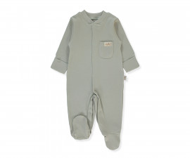 Детски дрешки Bebetto Organic Be Nature T4232M - Гащеризон с ходило интерлок, унисекс, 3-6 м., 68 см., мента