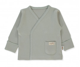 Детски дрешки Bebetto Organic Be Nature T4270M - Камизолка с прихлупване, унисекс, 0-3 м., 62 см., мента