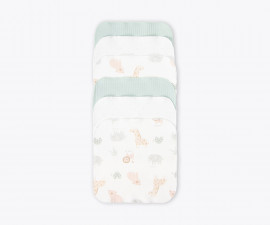 Детски дрешки Bebetto Free Animals C1242M - Бебешки кърпички 6 броя, унисекс, 20x20 см.