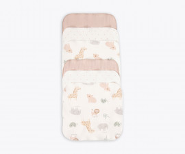 Детски дрешки Bebetto Free Animals C1242BE - Бебешки кърпички 6 броя, унисекс, 20x20 см.