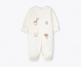 Детски дрешки Bebetto Free Animals T4325BE - Гащеризон с ходило, унисекс, 0-6 м.