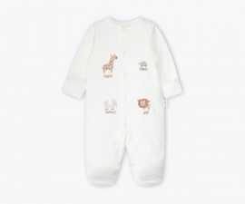 Детски дрешки Bebetto Free Animals T4325M - Гащеризон с ходило, унисекс, 0-6 м.
