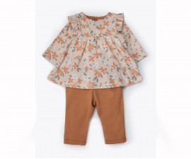 Детски дрешки Bebetto Beautiful F1543BRR - Пижама интерлок 2 части, момиче, 3-24 м.