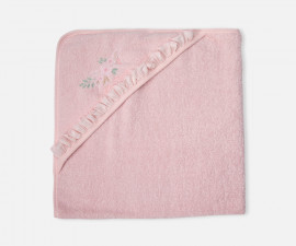 Детски дрешки Bebetto Cute Girl H499P - Бебешка хавлия с качулка, момиче, 80x80 см.