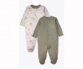 Детски дрешки Bebetto Stone Age T4462 - Гащеризон с ходило 2 броя, момче, 0-9 м.