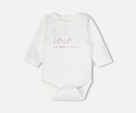 Детски дрешки Bebetto Rabbit And Carrots T4409L - Боди с дълъг ръкав, момиче, 0-12 м.