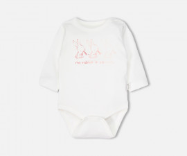 Детски дрешки Bebetto Rabbit And Carrots T4409P - Боди с дълъг ръкав, момиче, 0-12 м.