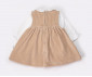Детски дрешки Bebetto Shining Girl K5590BE - Комплект боди с дълъг ръкав и рокля плюш, момиче, 3-24 м. thumb 2