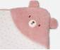 Детски дрешки Bebetto Teddy/26 B889P - Двулицево бебешко одеяло с качулка, момиче, 85x90 см. thumb 3