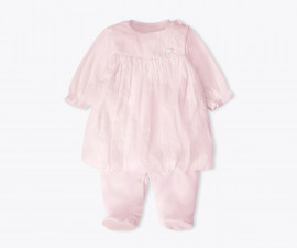 Детски дрешки Bebetto Pretty Girl T4473P - Гащеризон с ходило, момиче, 0-6 м.