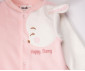 Детски дрешки Bebetto Happy Bunny K5499 - Плюшен гащеризон с ходило, момиче, 1-9 м. thumb 3