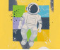 MiStory D-13-231307 - Суитшърт с принт Cosmos, качулка и цип, ръст 122 см (овърсайз), 7 г., жълт thumb 3