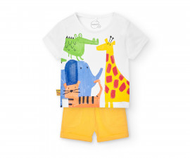 Boboli Sunny Jungle 128168-1100 - Комплект тениска с къс ръкав и къси панталони, момче, 6-18 м.