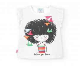 Boboli New pop art 218124-1100 - Тениска с къс ръкав, момиче, 2-6 г.