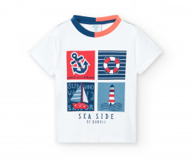 Boboli Sea side 338059-1111 - Тениска с къс ръкав, момче, 2-6 г.