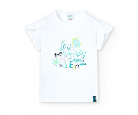 Boboli Secret island 458074-1100 - Тениска с къс ръкав, момиче, 7-12 г.