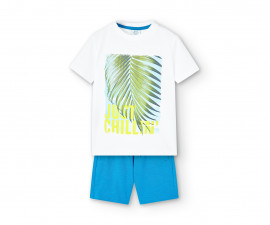 Boboli Blue ocean 528241-1100 - Комплект тениска с къс ръкав и бермуди, момче, 7-12 г.