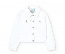 Boboli Petit cerises 728311-1100 - Бяло дънково яке, момиче, 7-12 г.