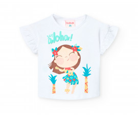 Boboli Aloha Baby 801010/1100 - Тениска с къс ръкав, момиче, 6 г.