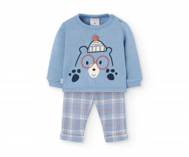 Boboli Snow Land 112149/8140 - Комплект суитшърт и панталонки, момче, 3-9 м.