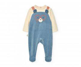 Boboli Snow Land 112183/8140 - Плюшен гащеризон с ходило, момче, 1-6 м.