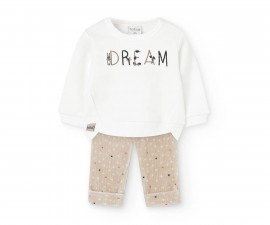 Boboli Doudou Friends 122050/9691 - Комплект суитшърт и панталонки, момиче, 3-9 м.