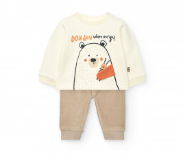 Boboli Doudou Friends 122151/1111 - Комплект суитшърт и панталонки, момче, 3-9 м.