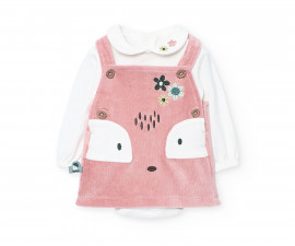 Boboli Cozy Winter 142018/3919 - Комплект боди с дълъг ръкав и сукман, момиче, 3-9 м.