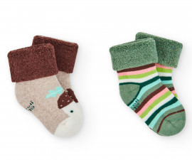 Boboli Cozy Winter 192002/7402 - Бебешки термочорапи, 2 чифта, унисекс, 6/21