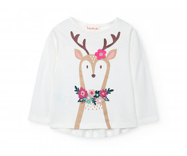 Boboli Enchanted Land 232085/1111 - Тениска с дълъг ръкав, момиче, 12 м.-6 г.