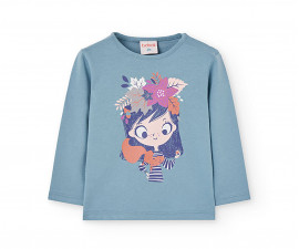 Boboli Basics 292081/4732 - Тениска с дълъг ръкав, момиче, 12 м.-6 г.