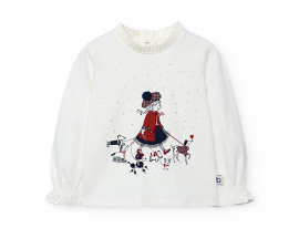 Boboli Chic Tour 702223/1111 - Блуза с дълъг ръкав, момиче, 2-8 г.