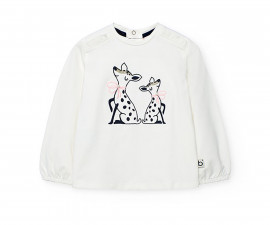 Boboli Mon Petit Bambi 702313/1111 - Тениска с дълъг ръкав, момиче, 2-8 г.