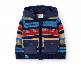 Boboli North Sailor 322120/2440 - Плетено яке с качулка и цип, момче, 12 м.-6 г.