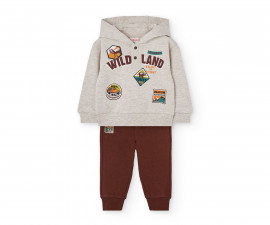 Boboli Fall Season 332143/7402 - Комплект суитшърт с качулка и спортен панталон, момче, 12 м.-6 г.