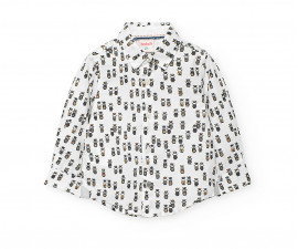 Boboli Rabbit Time 712055/9677 - Поплинова риза с дълъг ръкав, момче, 12 м.-6 г.